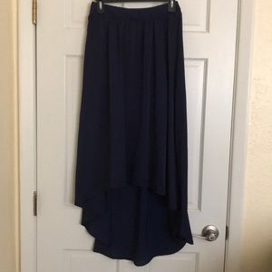 Blue hi low skirt